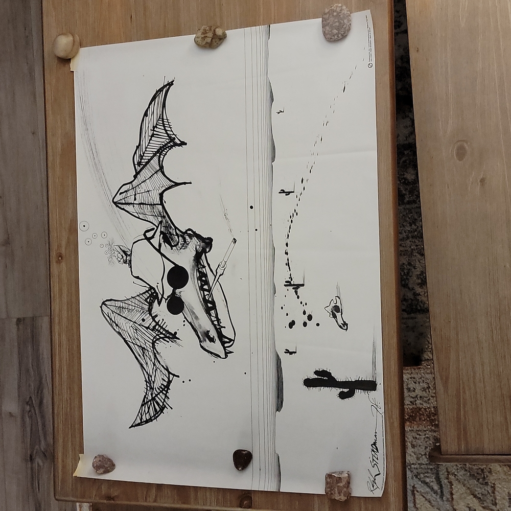 33x23 Hunter s.Thompson fear and loathing bat skull poster